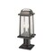 Z-Lite Millworks 2 Light Outdoor Pier Mounted Fixture, Oil Rubbed Bronze & Clear Beveled 574PHMR-533PM-ORB - alternate 2